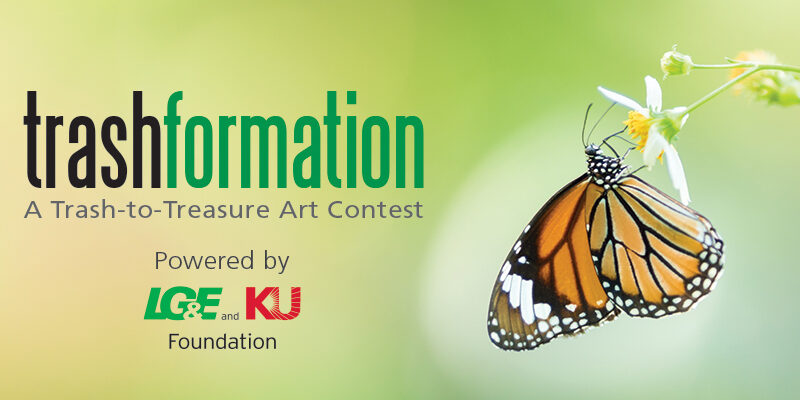Students participating in Trashformation Art Contest