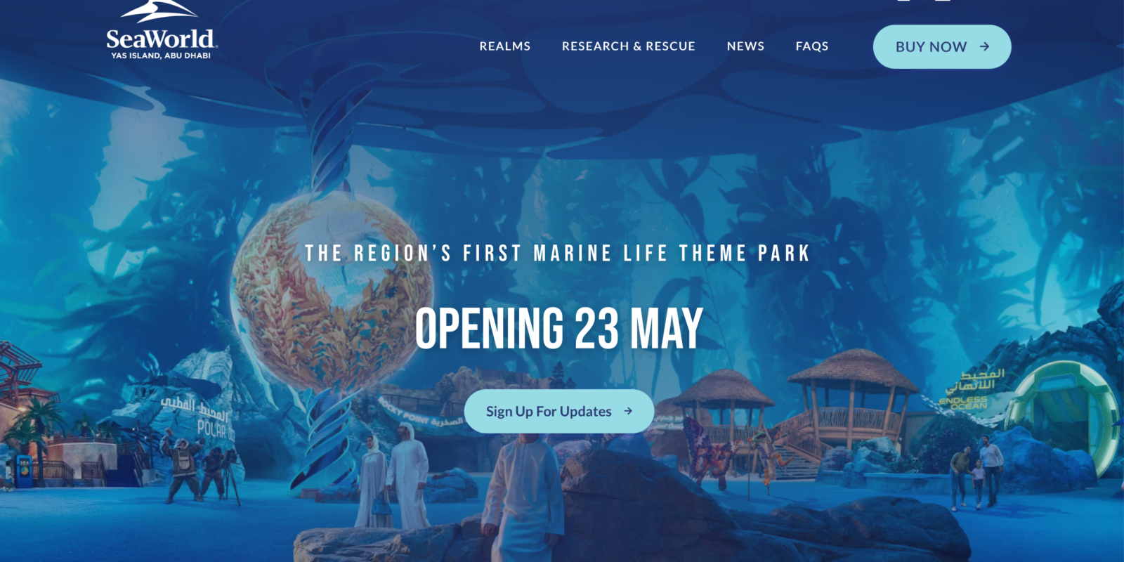 SeaWorld Yas Island, Abu Dhabi entrance